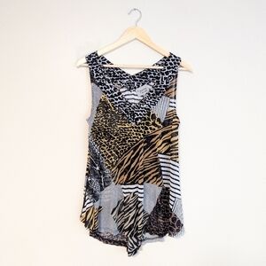 Lynn Ritchie Sheer Animal Print Tank